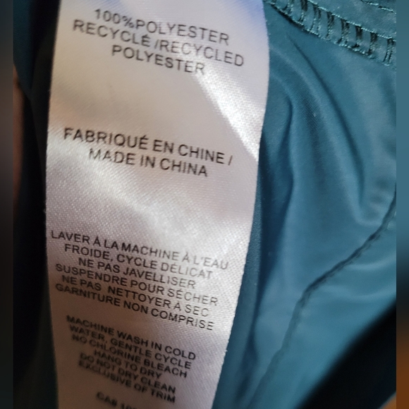 1X Plus Sized Zuda Teal Hooded Raincoat From LAURA - Picture 8 of 15